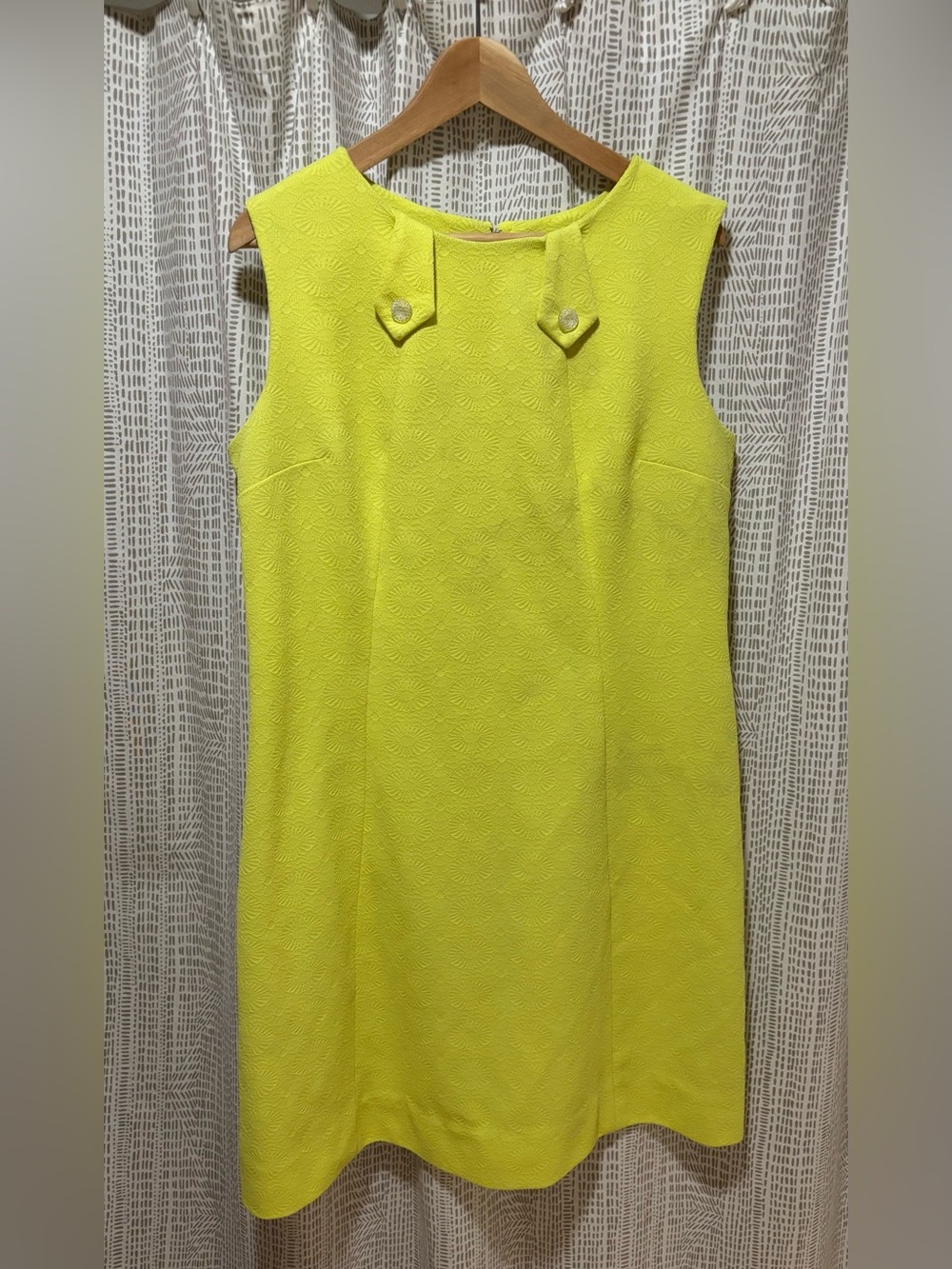 Vintage yellow shift dress